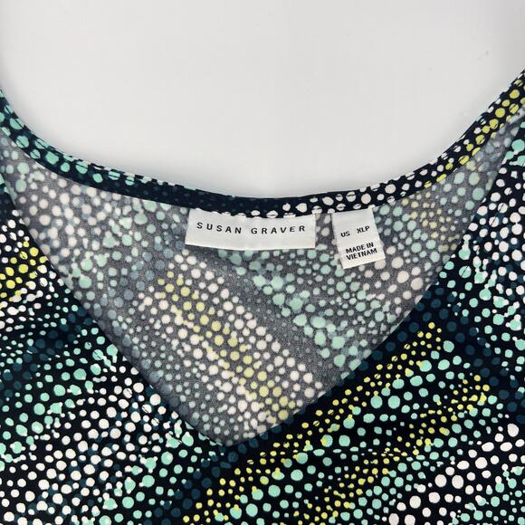 Susan Graver Petite XLP Liquid Knit Sleeveless Maxi Dress Snap Detail Multicolor - Picture 11 of 13